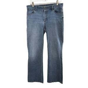 Talbots Signature Bootcut Jeans Women's Size 12 Mid Rise Medium Wash Blue Denim